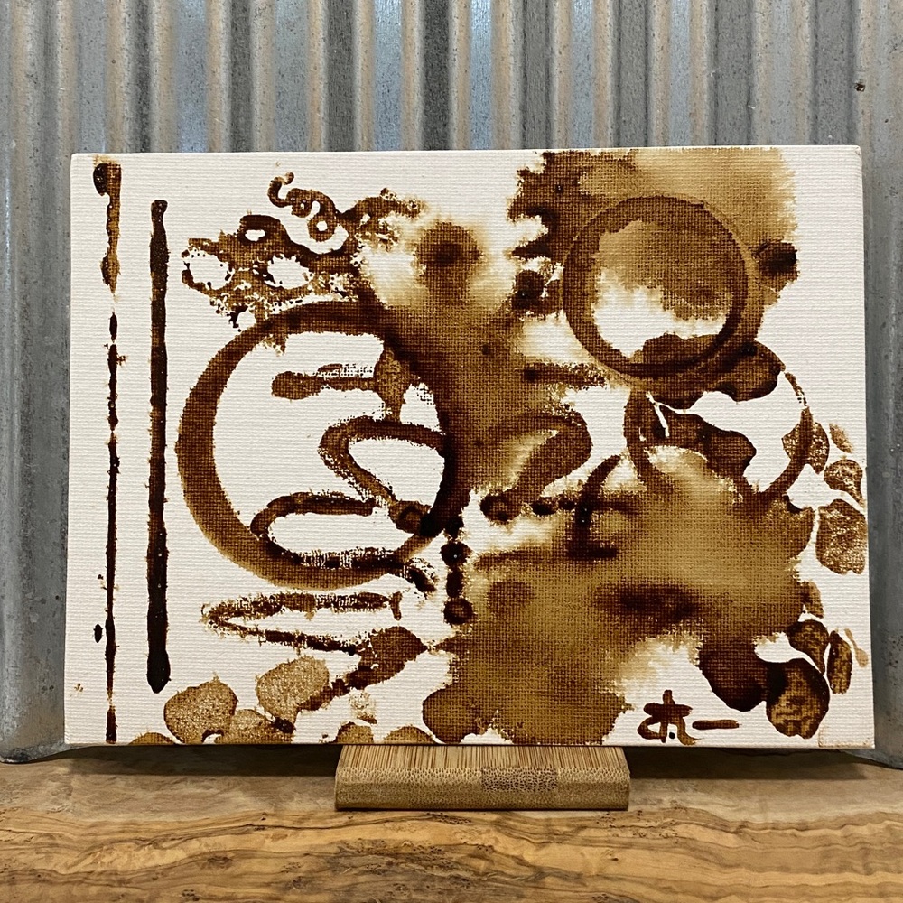 Coffee Decor, Unique Coffee Abstract Painting, Coffee Bar Decor